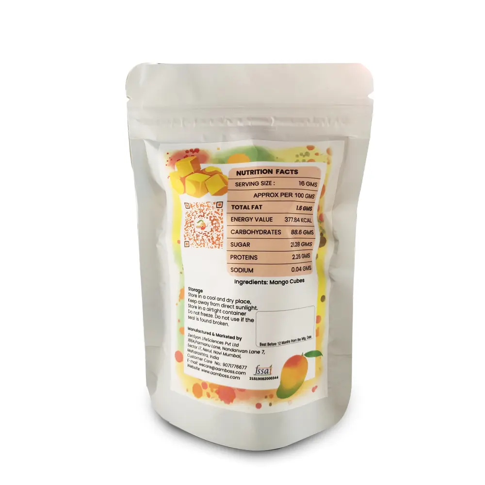 Pulpy Chunks Freeze Dried Mango Back Frozen Dried Alphonso Chunks